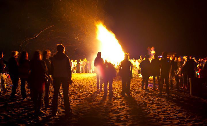 Bonfires on the beach